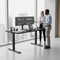 Black on Black 45" Bamboo Dual Motor Electric Office Adjustable Computer Desk