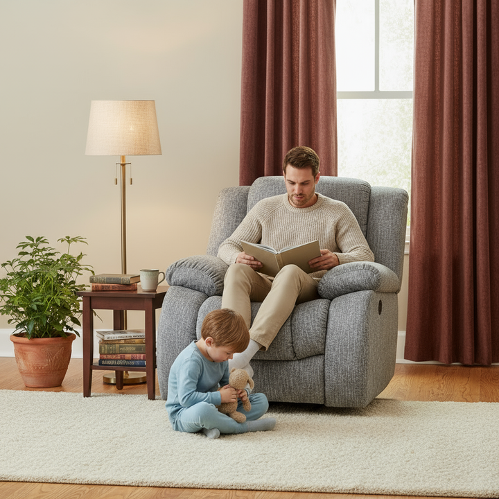 U250 Grey Glider Recliner