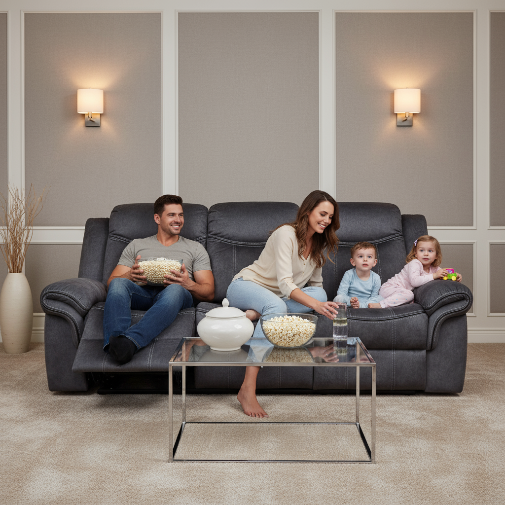 U2200 Domino Granite Power Recliner Sofa