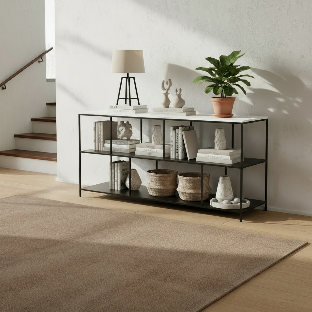 Singularity Console Table White & Black