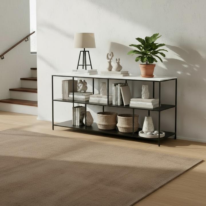 Singularity Console Table White & Black