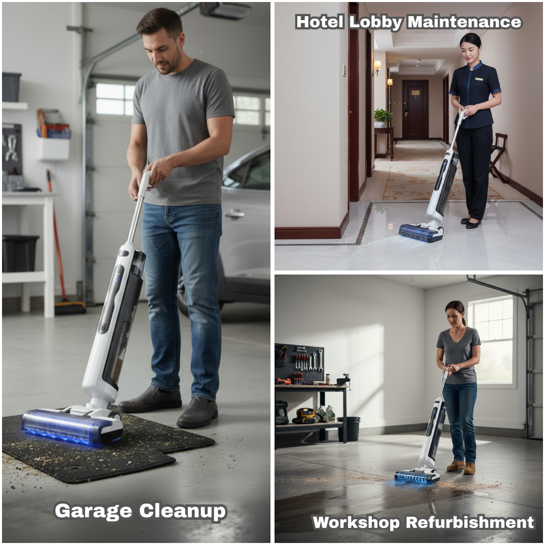 PSCL2001 floor scrubber Voice guidance Contaminant rate 99.92% 180W/7kpa 2in1 handheld vacuum cleaner battery life 50 minutes Voice Tips + display, hot air dry water electrolysis self-cleaning, stron