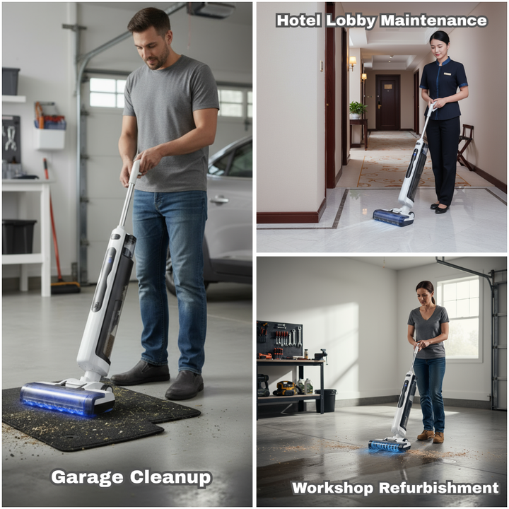 PSCL2001 floor scrubber Voice guidance Contaminant rate 99.92% 180W/7kpa 2in1 handheld vacuum cleaner battery life 50 minutes Voice Tips + display, hot air dry water electrolysis self-cleaning, stron