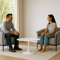 Slate Gray Performance Fabric Accent Chair – Painted Steel Frame | Modern Seating | Trufairs