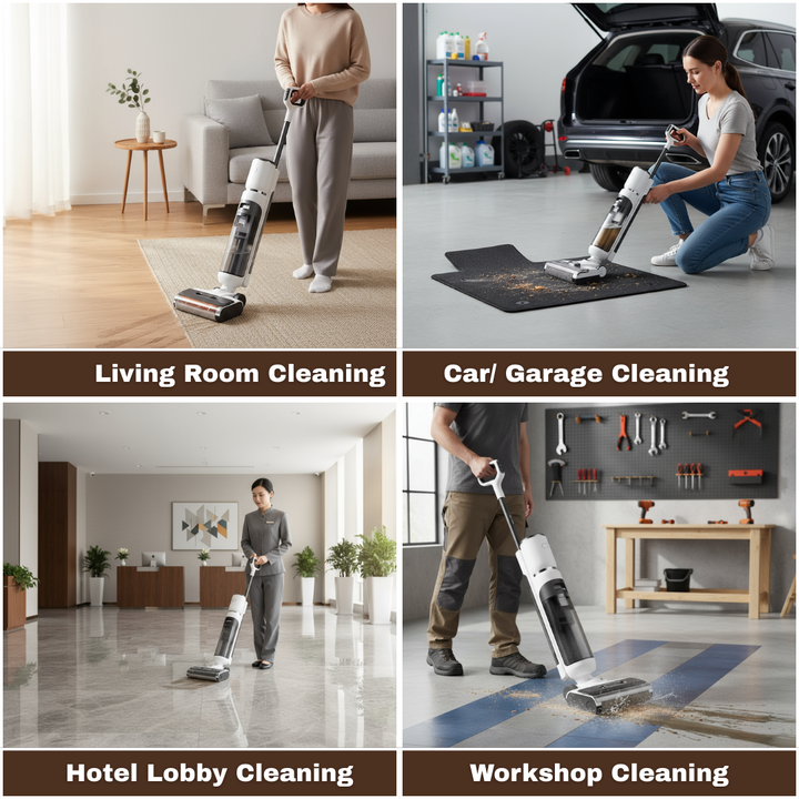 PSModel-A Floor Cleaning Vacuum Retention Rate of Contaminants 99.92% 200W/16000pa 2in1 Portable Vacuum Cleaner Battery Life 40 Minutes Voice Prompt + Display, Hot Air Drying Electrolysis Self-Clean