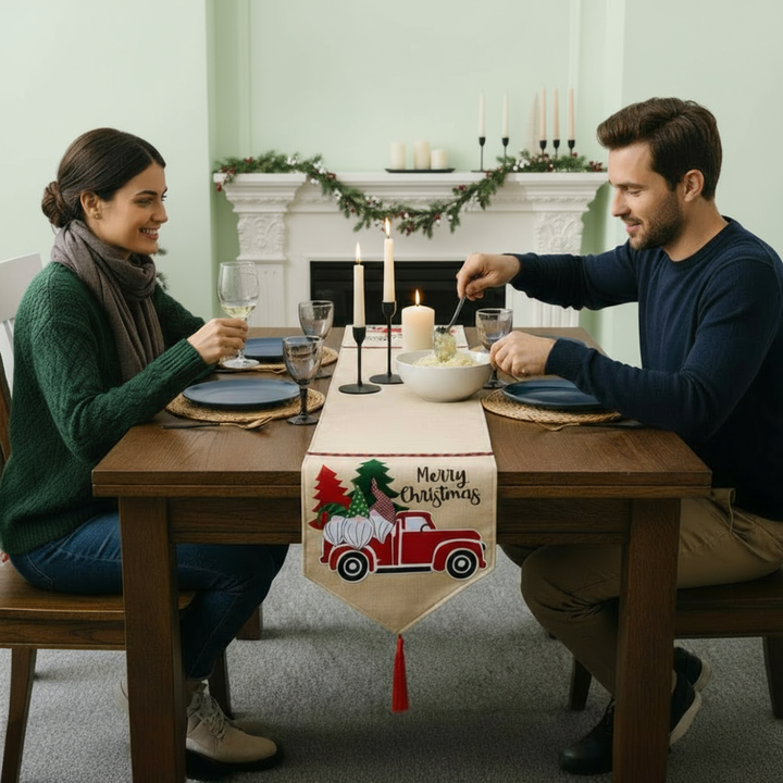 Christmas Decorations Forest Car Table Runner Table Santa Dress Up Table Mat Tablecloth Home Dress Up