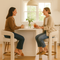Modern Plush Counter Stool – Elegant Beige Comfort | Kitchen Island Seating | Trufairs