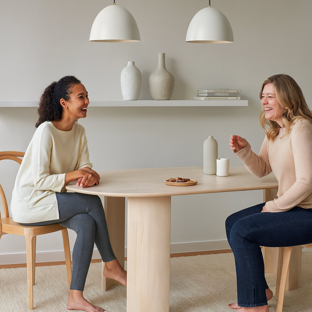 Natural Grain Dining Table – Organic Warmth | Spacious Modern Centerpiece | Trufairs