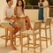 Beige Upholstered Barstool – Contemporary Comfort Seating | Kitchen Counter Stool | Trufairs