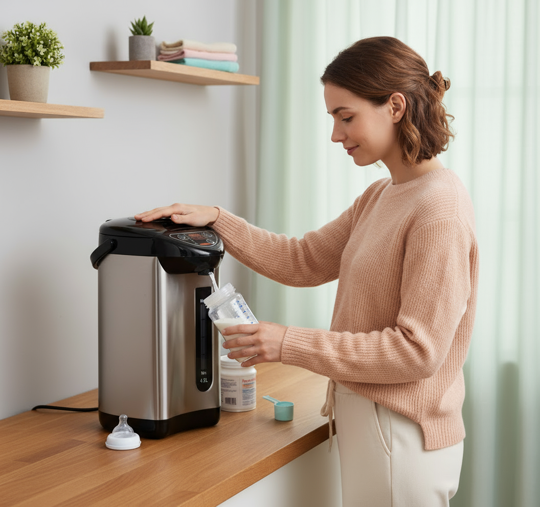 VEVOR Hot Water Dispenser, Adjustable 4 Temperatures Water Boiler and Warmer, 304 Stainless Steel Countertop Water Heater, 3-Way Dispense for Tea, Coffee and Baby Formula, 4L/135 oz