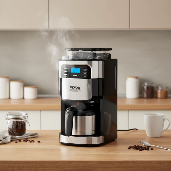 VEVOR 8-Cup Coffee Maker Drip Coffee Machine with 24-Hour Timer for Auto Brew