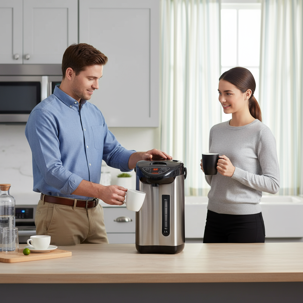 VEVOR Hot Water Dispenser, Adjustable 4 Temperatures Water Boiler and Warmer, 304 Stainless Steel Countertop Water Heater, 3-Way Dispense for Tea, Coffee and Baby Formula, 5L/169 oz