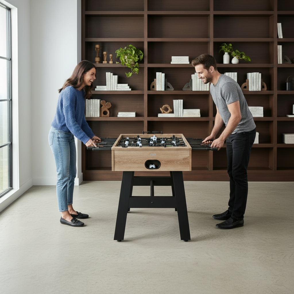 55 inch Foosball Soccer Game Table Standard Size Indoor Table for Home Game Room