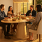 Contemporary Natural Rubberwood Dining Table – Oval Sturdy Elegance | Modern Table | Trufairs