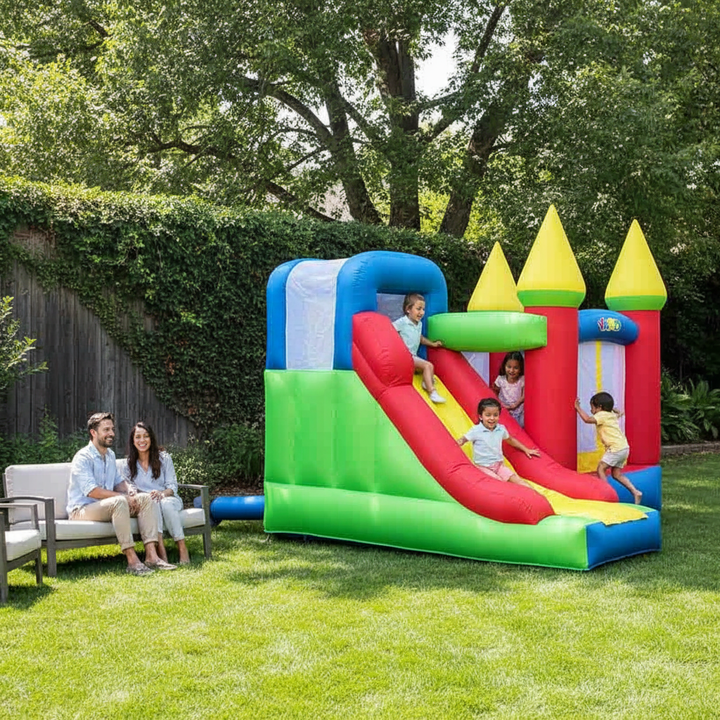 YARD Inflatable Bouncer Bouncy Castle Bounce House Combo Slide with Blower