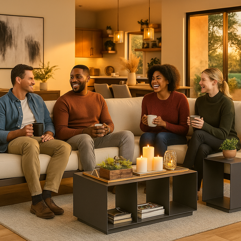 Charcoal Faux Wood Coffee Table – Sleek Modern Accent | Outdoor/Indoor Table | Trufairs