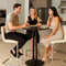 Modern Round Counter Table – Black MDF & Steel Legs | Kitchen & Dining | Trufairs