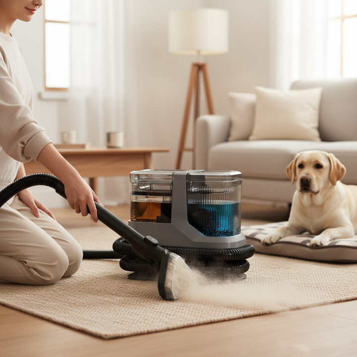 PS688  600W Vacuum Cleaner + Pet Care Hair Deep Cleaning Carpet/Mat/Furniture Fabric/Car Interior Vacuum 4in1 Vacuum Wifi+APP Connection, 19kpa Tube Length 1.5M Cable 4M SUS+HEPA filter, UV-C+ultraso