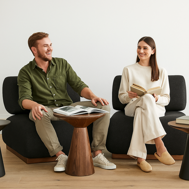 Boucle Black Accent Chair – Modern Sophistication | Designer Seating | Trufairs