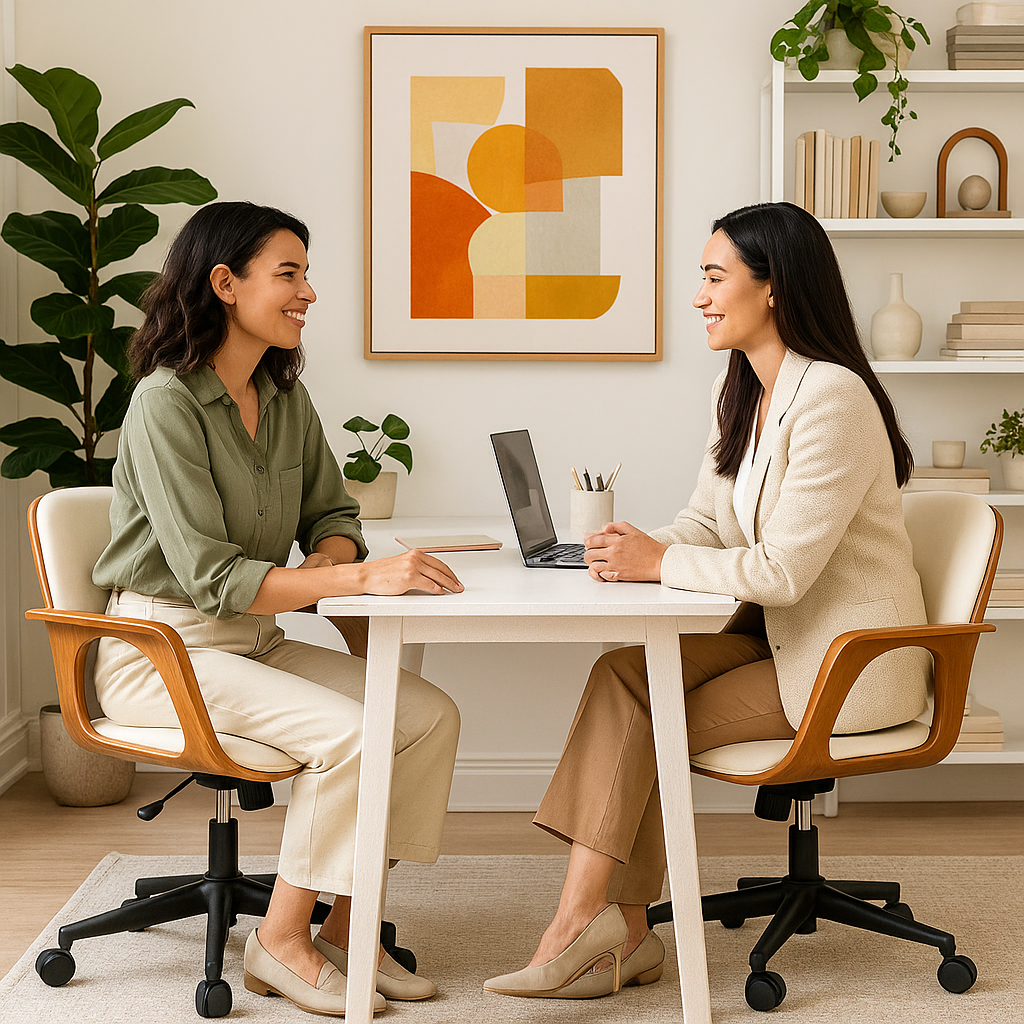 White Modern Office Chair – Adjustable Ergonomic Comfort | Faux Leather Desk Chair | Trufairs