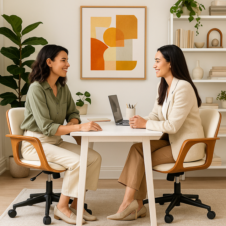 White Modern Office Chair – Adjustable Ergonomic Comfort | Faux Leather Desk Chair | Trufairs