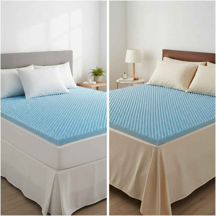 All Season Reversible Hypoallergenic Cooling Mattress Topper, Queen Size, 3 inch Foam