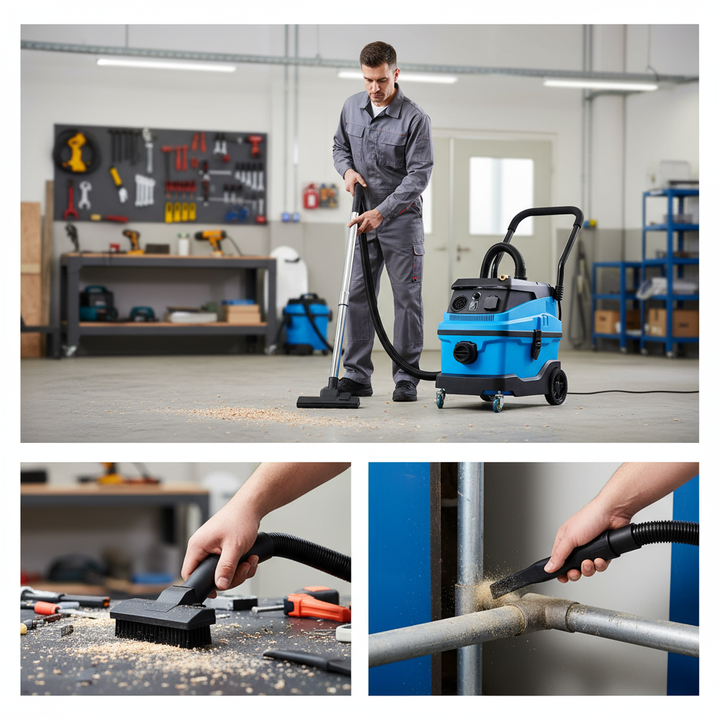 Wet Dry Blow Vacuum 3 in 1 Shop Vacuum Cleaner with More Than 18KPA Powerful Suction Great for Garage, Home, Workshop, Hard Floor and Pet Hair 8 Gallon Large Capacity 6 Peak Hp 1200W