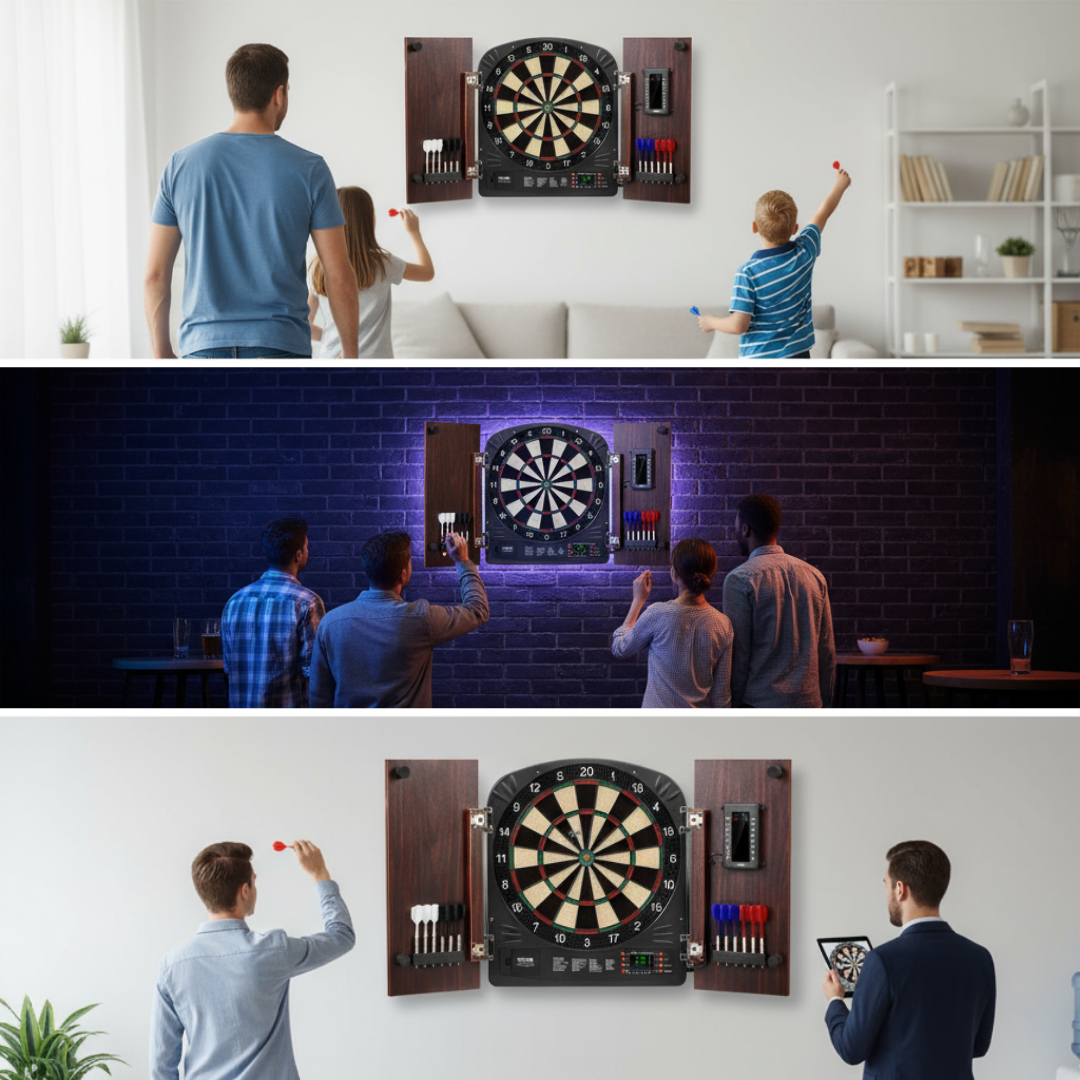 VEVOR Dartboard and Cabinet Set Complete with All Accessories Easy Assembly