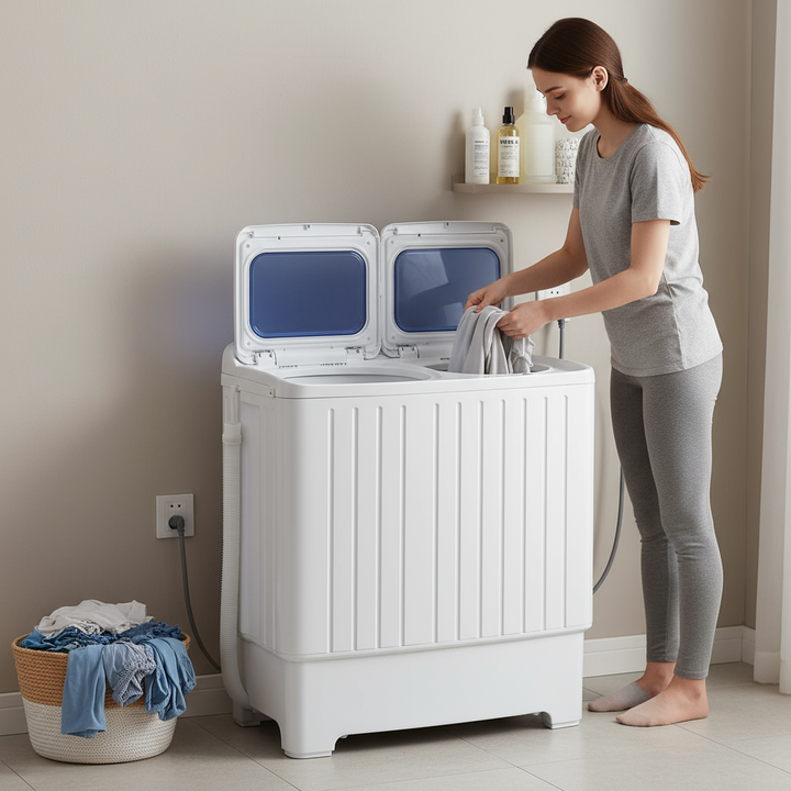 Apartments Compact Twin Tub Spin Washing Machine Dryer