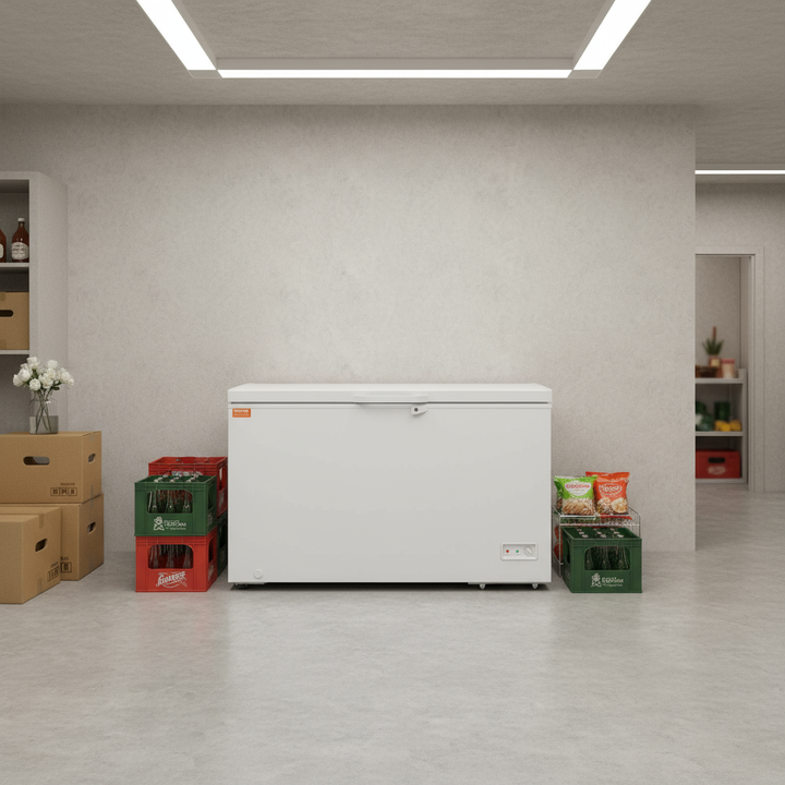 VEVOR Chest Freezer, 12.8 Cu.ft / 345 L Large Deep Freezer & 4 Removable Baskets, Freestanding Top Open Door Commercial Chest Freezers with Locking Lid, 7-Level Adjustable Temp, LED Lighting, 6 Wheels