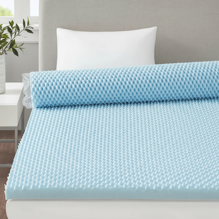 All Season Reversible Hypoallergenic Cooling Mattress Topper, Full Size, 3 inch Foam