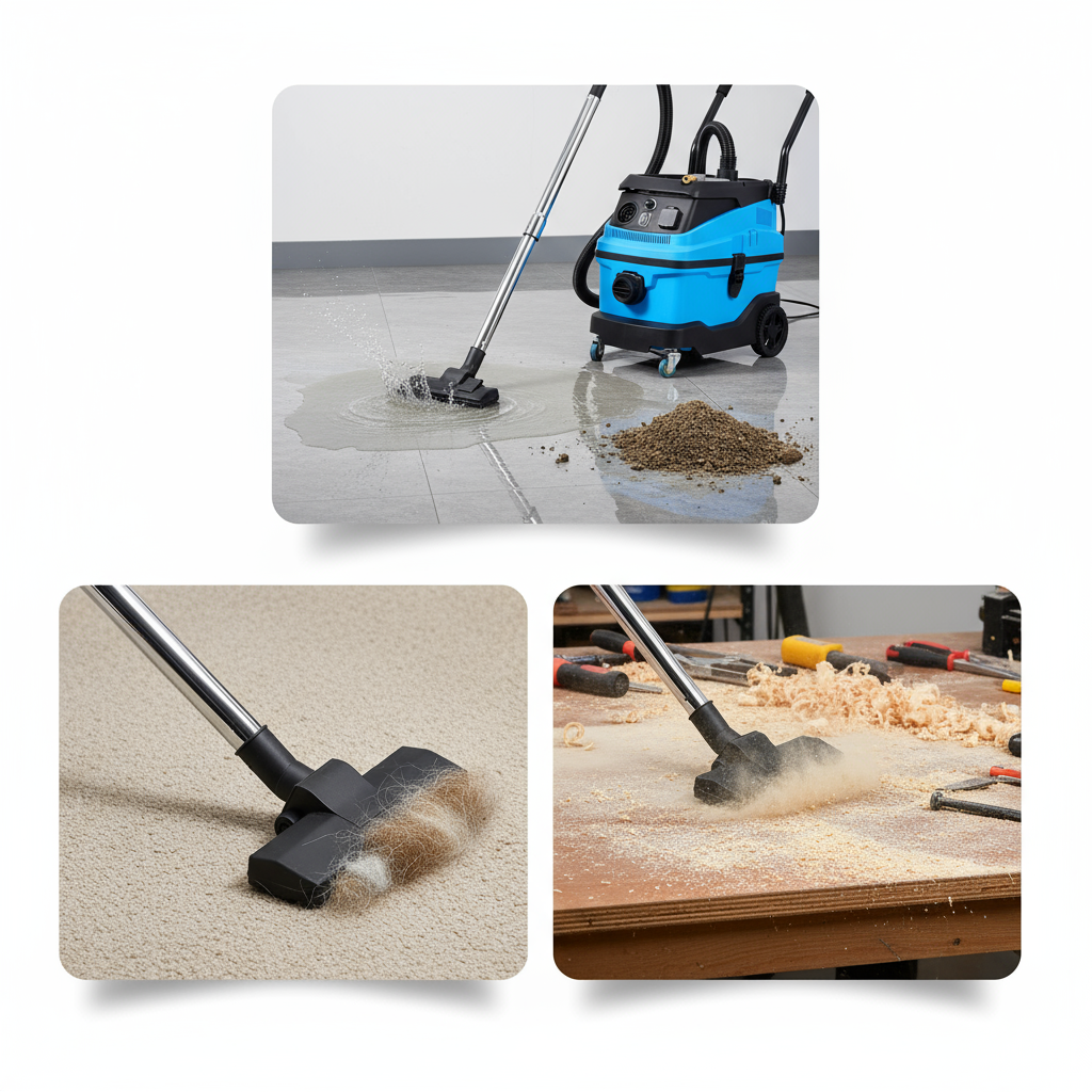 Wet Dry Blow Vacuum 3 in 1 Shop Vacuum Cleaner with More Than 18KPA Powerful Suction Great for Garage, Home, Workshop, Hard Floor and Pet Hair 8 Gallon Large Capacity 6 Peak Hp 1200W