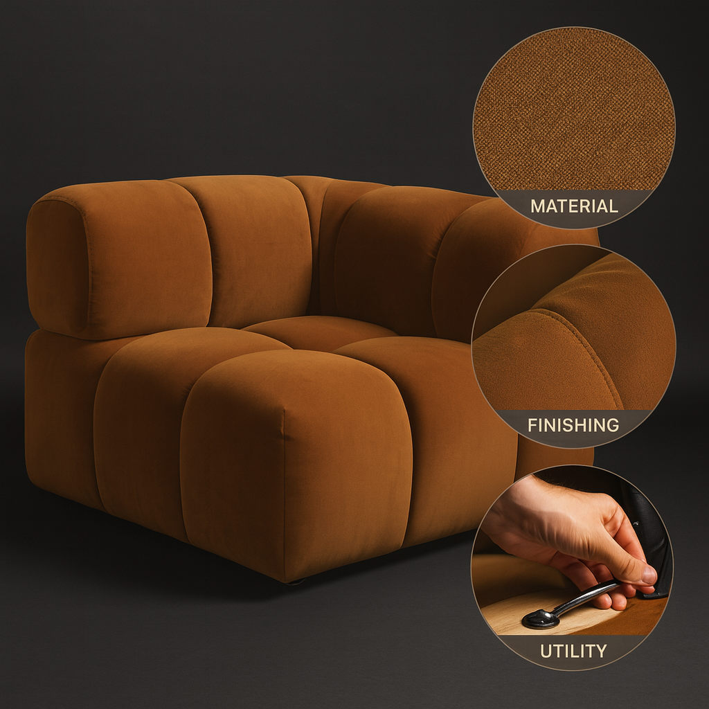 Rist Brown Corner Chair – Cozy Elegance & Support | Accent Chair | Trufairs