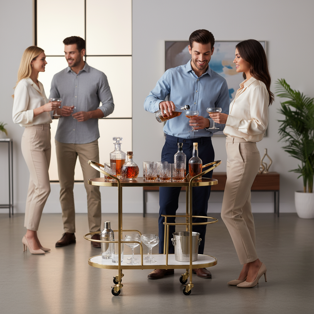 Antalya Bar Cart Multicolor