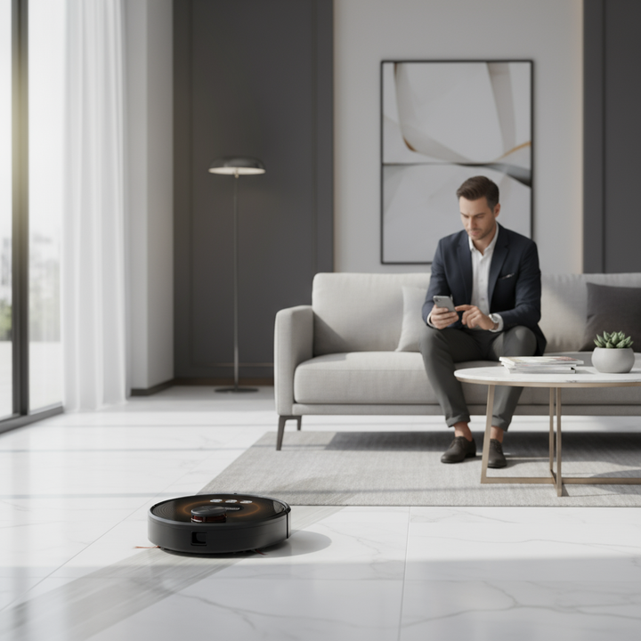 L8 Robot Vacuum Cleaner and Mop, LDS Navigation, Wi-Fi Connected APP, Selective Room Cleaning,MAX 2700 PA Suction, Ideal for Pets and Larger Home