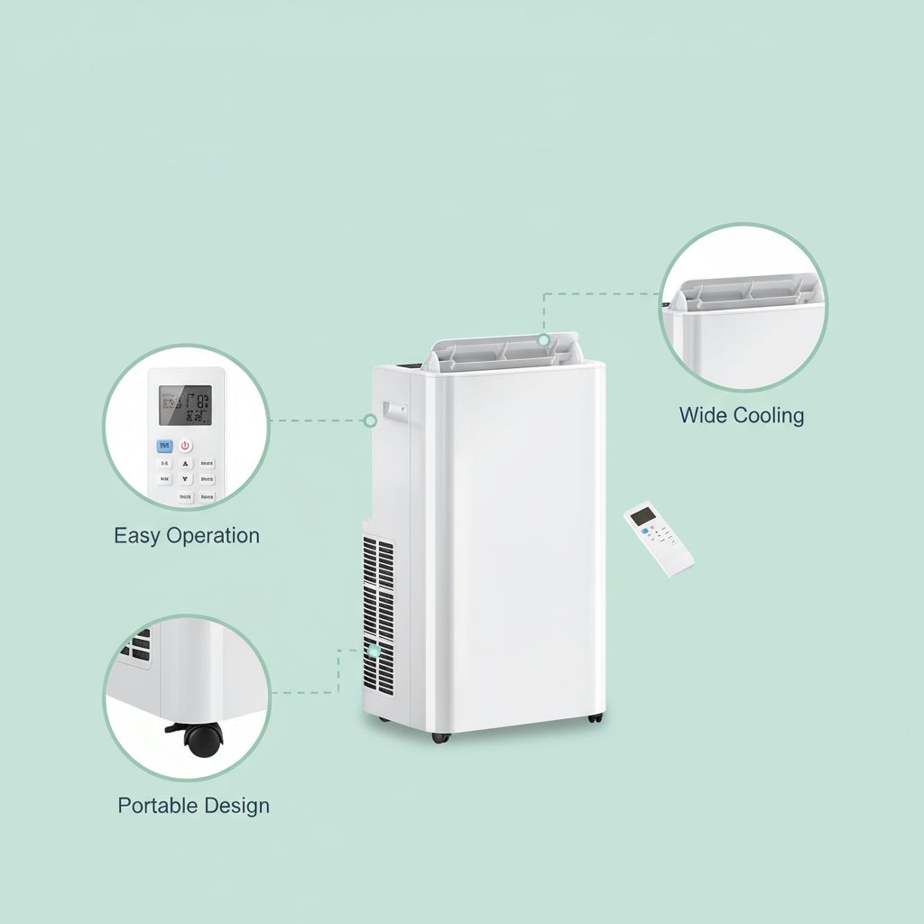 HOMCOM 12000BTU Portable Air Conditioner w/ Cooling, Dehumidifier & Ventilating, Portable AC Unit w/ Remote Control, 3 Fan Modes, 24-Hour Timer, White
