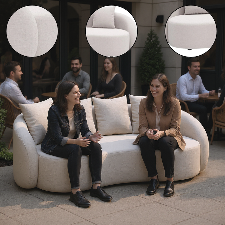 Sunny Isles Sofa Beige – Durable Outdoor Modern Seating | Sofa | Trufairs