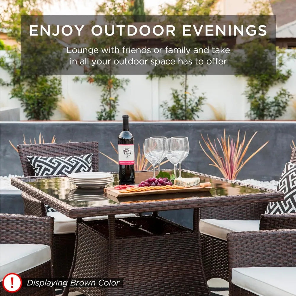 Indoor Outdoor Wicker Dining Set