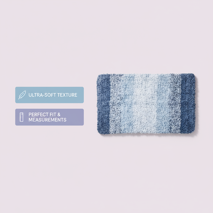 Bathroom Rug 30x20 – Super Absorbent Soft Bath Mat with Non-Slip Backing & Quick Dry Design | Trufairs