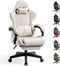 Ivory Ergonomic Gaming Chair with Bluetooth Speakers, Footrest & Reclining High-Back Support | Trufairs