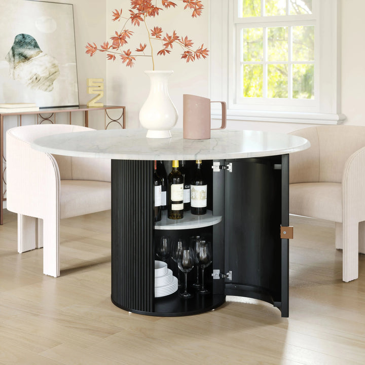 Izola Dining Table White And Black