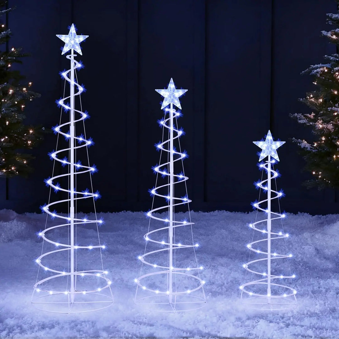 JOYFY 3 Pack Spiral Christmas Tree