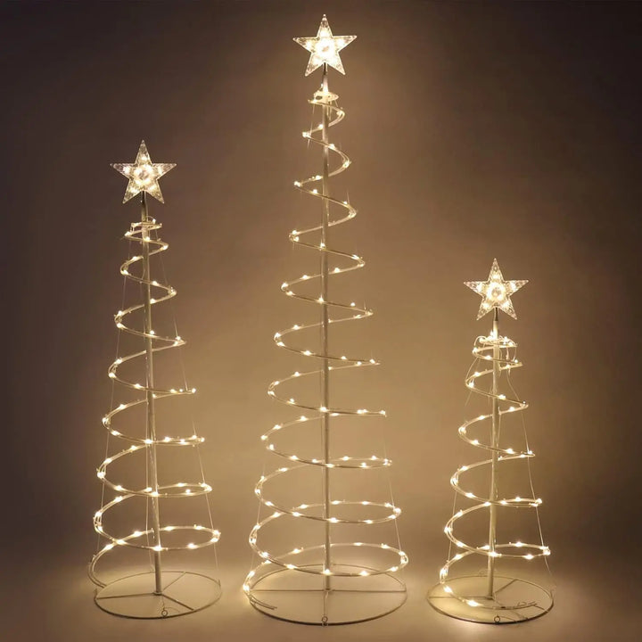 JOYFY 3 Pack Spiral Christmas Tree