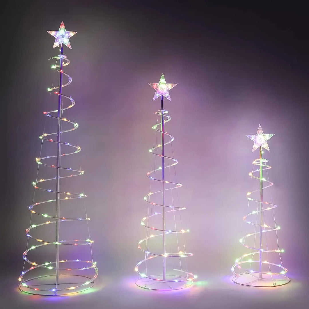JOYFY 3 Pack Spiral Christmas Tree