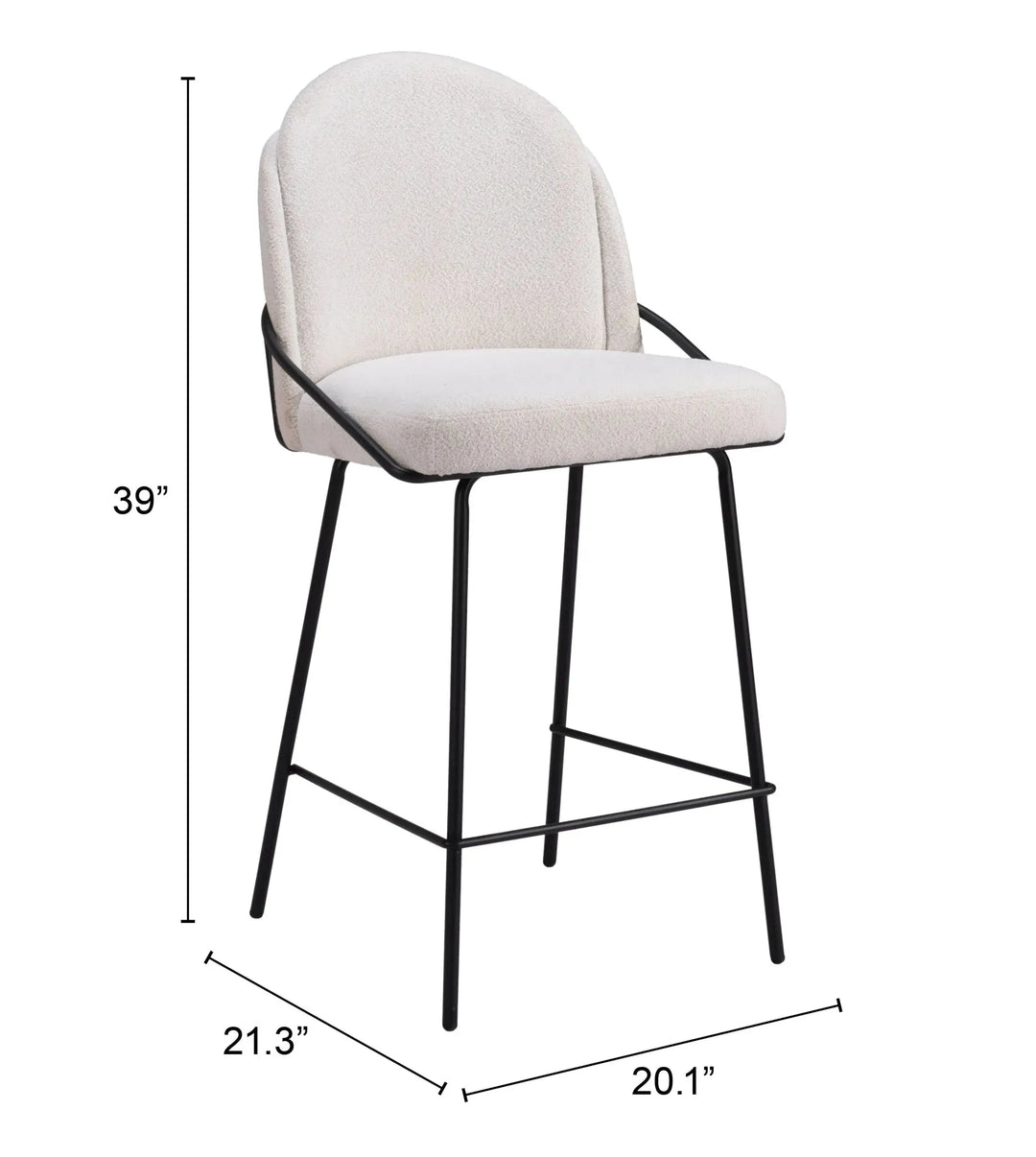Jambi Counter Stool Ivory