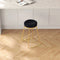 Jane 26" Luxury Upholstered Stool Black