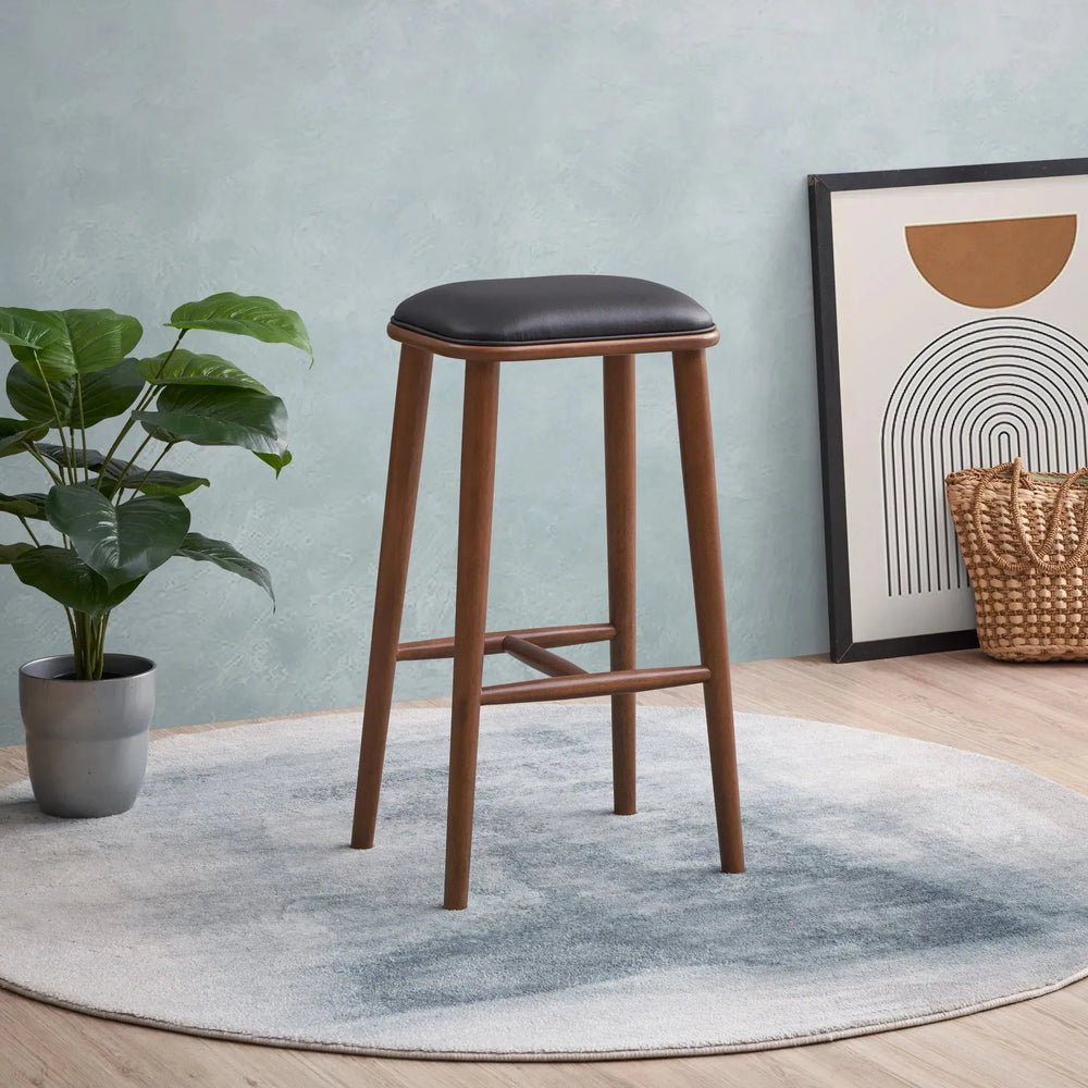 Jason PU Leather Bar Stool Black