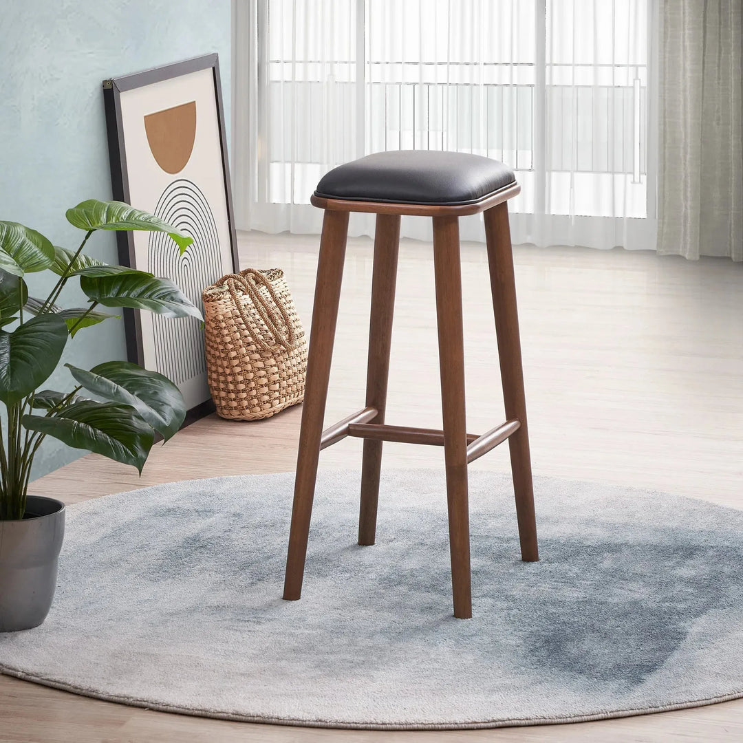 Jason PU Leather Bar Stool Black