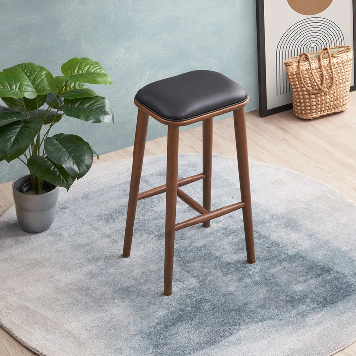 Jason PU Leather Bar Stool Black