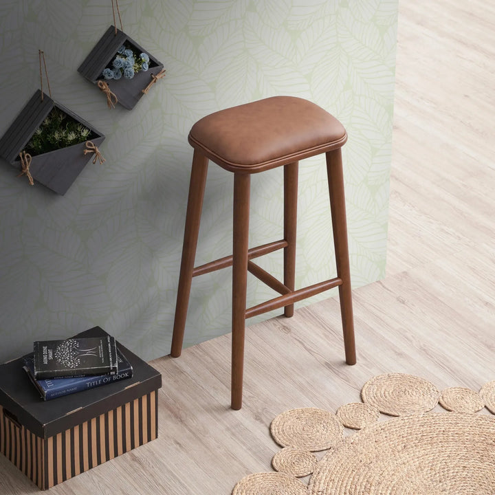 Jason PU Leather Bar Stool Tan